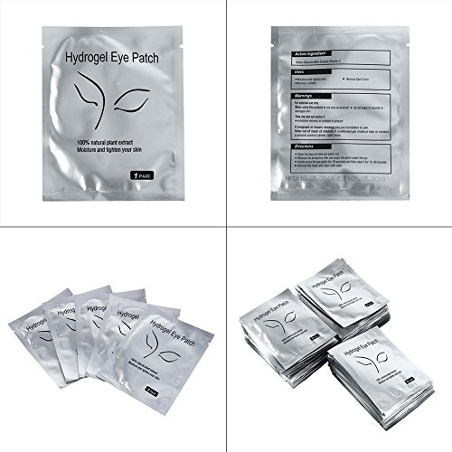 100 Pairs Lint Under Eye Patch Gel Pad Patches for Eyelash Extensions Supply ...