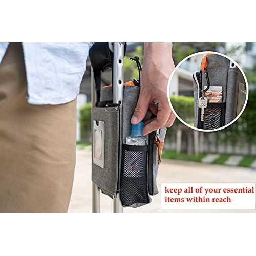 Underarm Crutch Carrying Pouch Bag with Soft Padded Hand Grip by Pf™ - Undera...