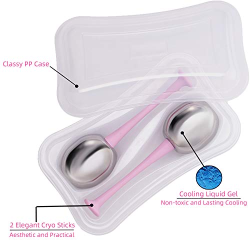 Ice Globes Facial Skin Care Freeze Tools for Women Face & Eyes, Stainless Ste...