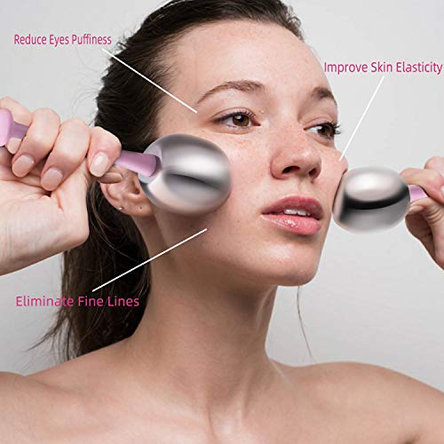 Ice Globes Facial Skin Care Freeze Tools for Women Face & Eyes, Stainless Ste...