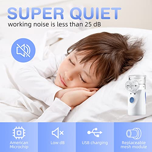 Portable Nebulizer Machine for Kids, Cool Mist Steam Inhaler, Effective Handh...