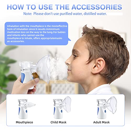 Portable Nebulizer Machine for Kids, Cool Mist Steam Inhaler, Effective Handh...
