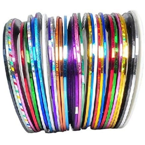 30 Colors Multicolor Mixed Colors Rolls Striping Tape Line Nail Art Decoratio...