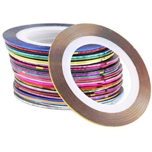 30 Colors Multicolor Mixed Colors Rolls Striping Tape Line Nail Art Decoratio...