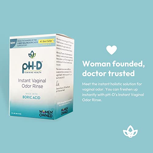 pH-D Instant Odor Rinse with Boric Acid - Vegan, Paraben-Free, Cruelty-Free (...