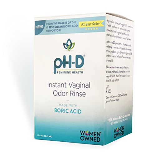 pH-D Instant Odor Rinse with Boric Acid - Vegan, Paraben-Free, Cruelty-Free (...