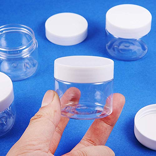 PH PandaHall 18pcs 50ml/1.76 Oz Empty Clear Plastic Sample Containers Slime S...