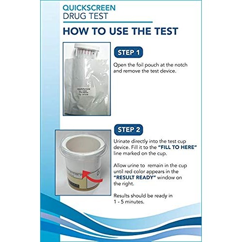 Phamatech Quickscreen Drug Test Cup - 9162Z - 5 Panel Test - Pack of 1