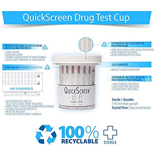 Phamatech Quickscreen Drug Test Cup - 9162Z - 5 Panel Test - Pack of 1