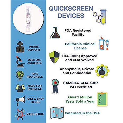 Phamatech Quickscreen Single Panel Dip Card Cocaine Drug Test, 9072T (Pack of 5)