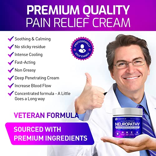Neuropathy Nerve Therapy & Relief Cream - Maximum Strength Relief Cream for F...
