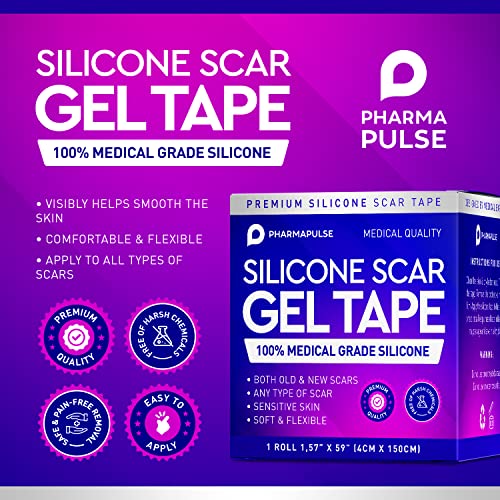 Silicone Scar Gel Tape for Scar Removal, Wound Dressing, Sticky Bandage, Wate...