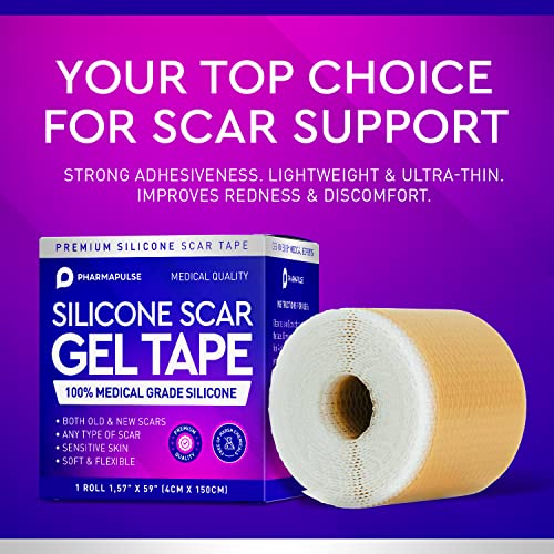 Silicone Scar Gel Tape for Scar Removal, Wound Dressing, Sticky Bandage, Wate...