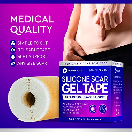 Silicone Scar Gel Tape for Scar Removal, Wound Dressing, Sticky Bandage, Wate...