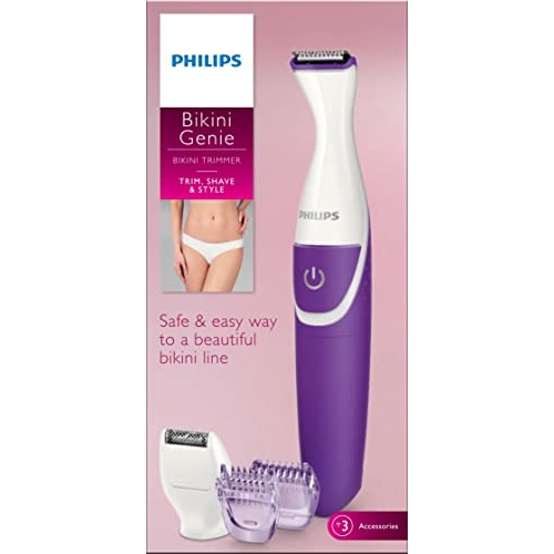 Philips Beauty BikiniGenie, Cordless Bikini Trimmer for Women, Showerproof Ha...
