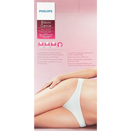 Philips Beauty BikiniGenie, Cordless Bikini Trimmer for Women, Showerproof Ha...