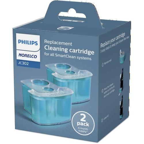 Philips Norelco Cleaning Cartridges for SmartClean System, 2 Count, JC302/52