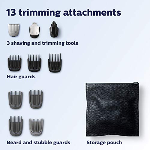 Philips Norelco Multigroomer All-in-One Trimmer Series 3000, 13 Piece Mens Gr...