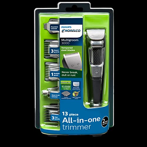 Philips Norelco Multigroomer All-in-One Trimmer Series 3000, 13 Piece Mens Gr...