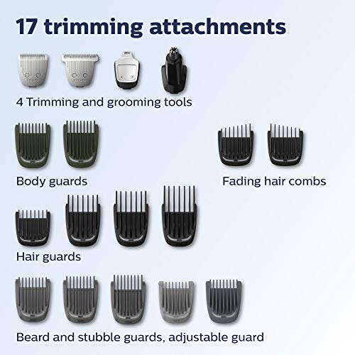 Philips Norelco Multigroomer All-In-One Trimmer Series 5000, 18 Piece Mens Gr...