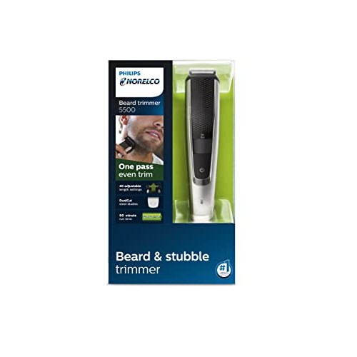 Philips Series 5000 Norelco Electric Cordless One Pass Beard and Stubble Trim...