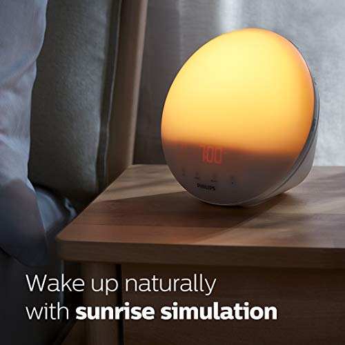 Philips SmartSleep Wake-up Light, Colored Sunrise and Sunset Simulation, 5 Na...