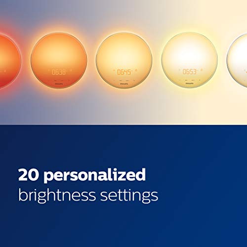 Philips SmartSleep Wake-up Light, Colored Sunrise and Sunset Simulation, 5 Na...