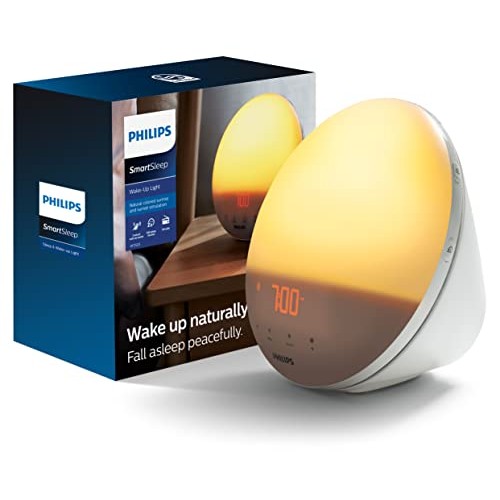 Philips SmartSleep Wake-up Light, Colored Sunrise and Sunset Simulation, 5 Na...