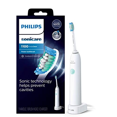 Philips Sonicare DailyClean 1100 Rechargeable Electric Power Toothbrush, Whit...