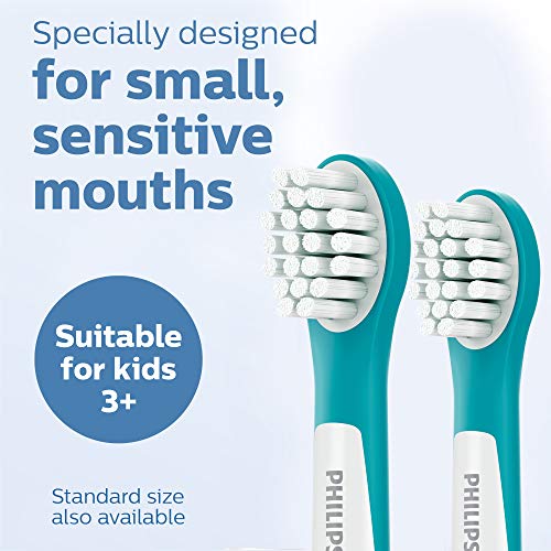 Philips Sonicare for Kids 3+ Genuine Replacement Toothbrush Heads, 2 Brush He...