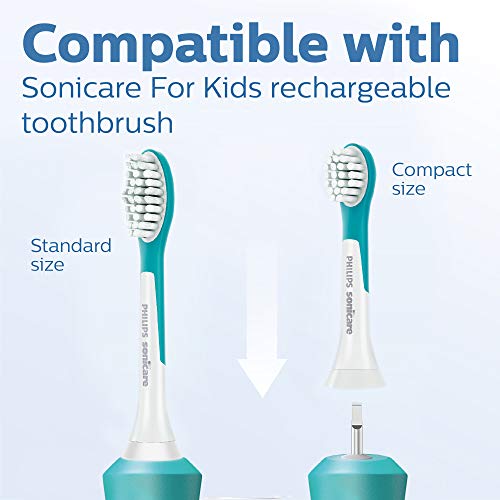 Philips Sonicare for Kids 3+ Genuine Replacement Toothbrush Heads, 2 Brush He...