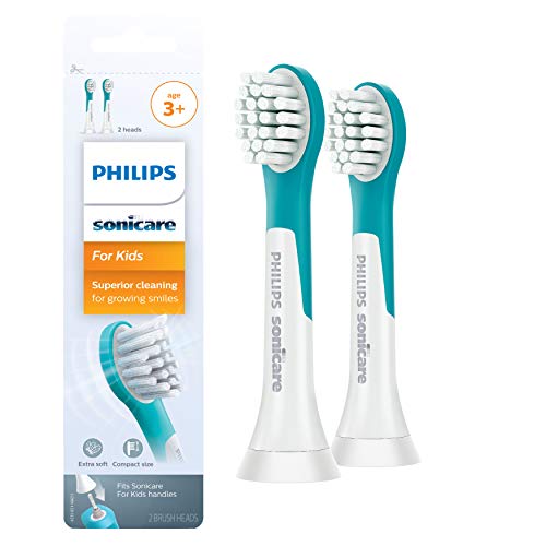 Philips Sonicare for Kids 3+ Genuine Replacement Toothbrush Heads, 2 Brush He...