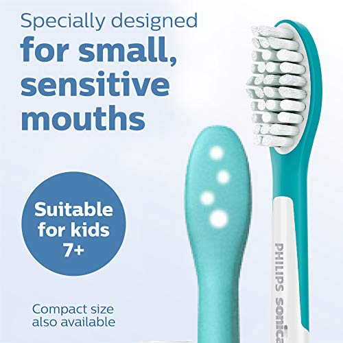 Philips Sonicare for Kids 7+ Genuine Replacement Toothbrush Heads, 2 Brush He...