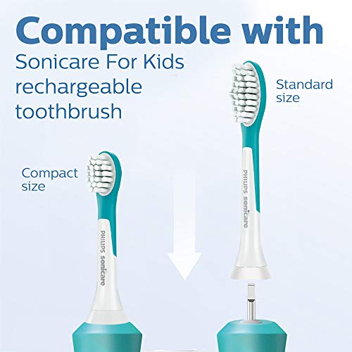 Philips Sonicare for Kids 7+ Genuine Replacement Toothbrush Heads, 2 Brush He...