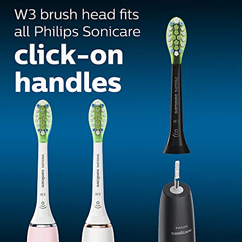 Philips Sonicare Genuine W3 Premium White Replacement Toothbrush Heads, 4 Bru...