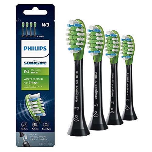Philips Sonicare Genuine W3 Premium White Replacement Toothbrush Heads, 4 Bru...