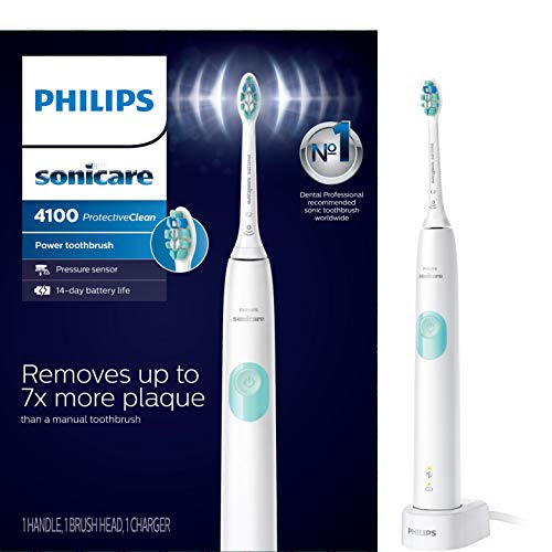 Philips Sonicare ProtectiveClean 4100 Rechargeable Electric Power Toothbrush,...