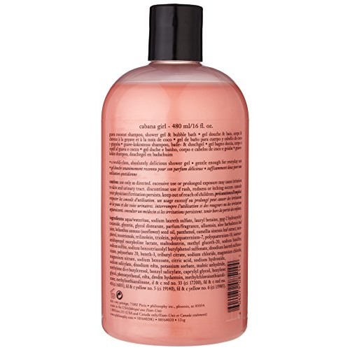 philosophy Cabana Girl Shampoo, Shower Gel & Bubble Bath, 16 oz
