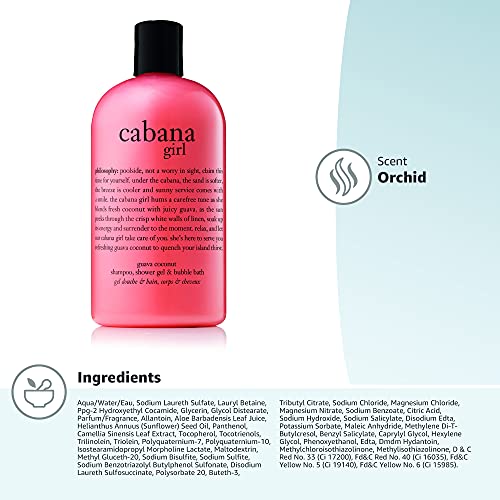 philosophy Cabana Girl Shampoo, Shower Gel & Bubble Bath, 16 oz