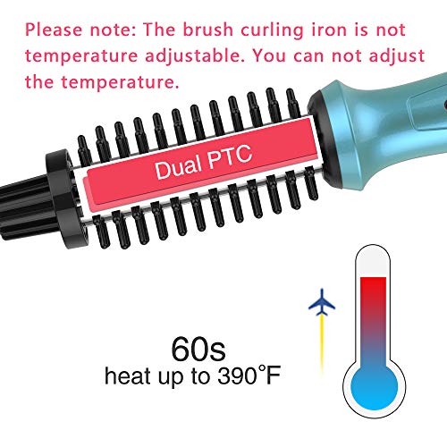 Mini Curling Iron PHOEBE Hair Brush for Travel, 3/4 Inch Dual Voltage Ceramic...