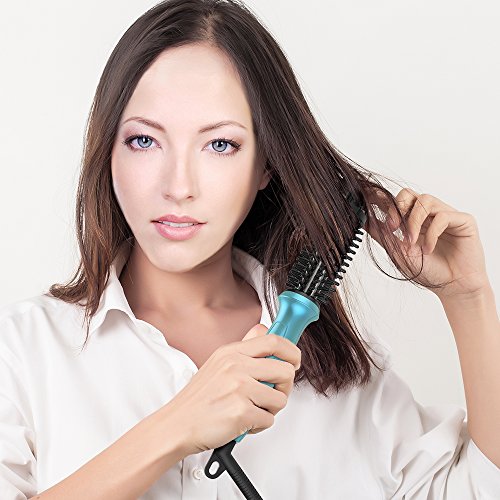 Mini Curling Iron PHOEBE Hair Brush for Travel, 3/4 Inch Dual Voltage Ceramic...