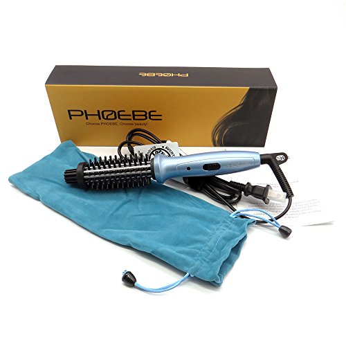Mini Curling Iron PHOEBE Hair Brush for Travel, 3/4 Inch Dual Voltage Ceramic...