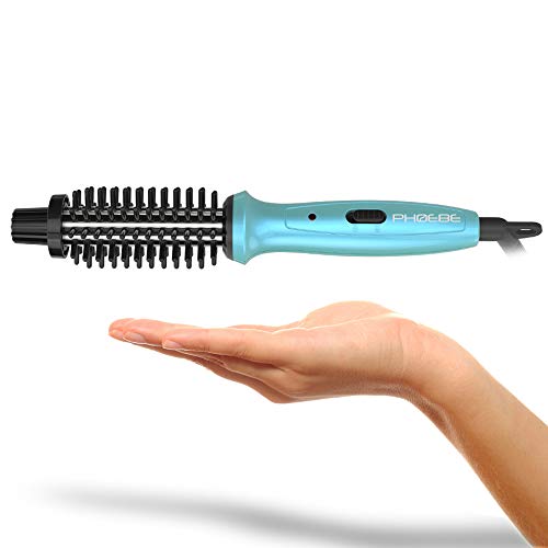 Mini Curling Iron PHOEBE Hair Brush for Travel, 3/4 Inch Dual Voltage Ceramic...