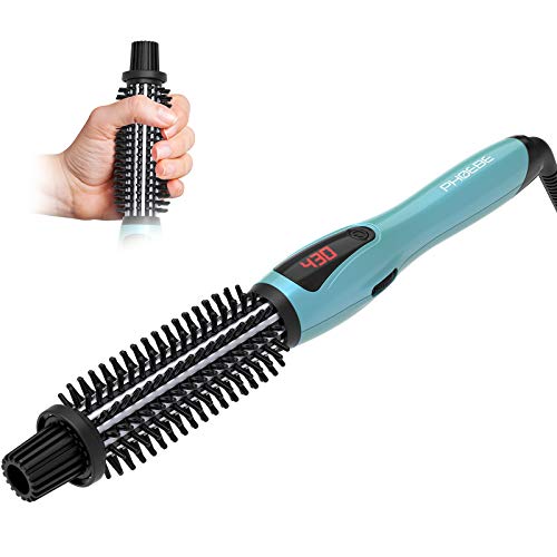 PHOEBE Curling Iron Brush 1 inch Anti-Scald Bristles Instant Heat Up Curling ...