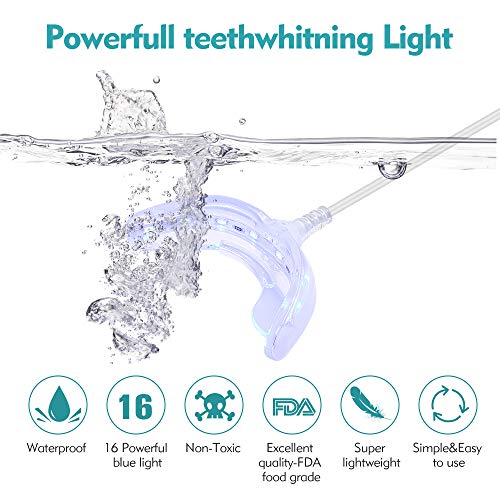 Teeth Whitening Accelerator Light, 16x More Powerful Blue LED Light, Mouth Tr...