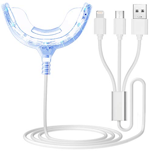 Teeth Whitening Accelerator Light, 16x More Powerful Blue LED Light, Mouth Tr...
