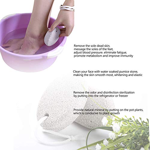 Natural Pumice Stone for Feet 3 PCS, PHOGARY Lava Pedicure Tools Hard Skin Ca...
