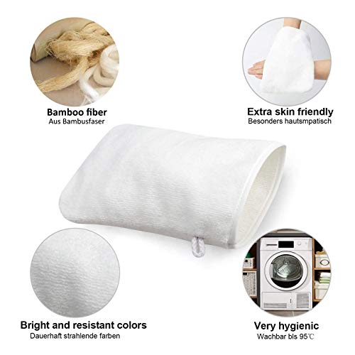 PHOGARY 10 Pack Microfiber Body Wash Mitts, Soft Face Mitten, Bath Spa Cloth,...