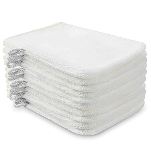 PHOGARY 10 Pack Microfiber Body Wash Mitts, Soft Face Mitten, Bath Spa Cloth,...