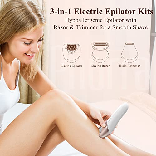 Epilator for Women, [3 in 1] Epilators Hair Removal for Women with Electric R...